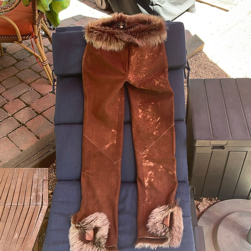 Ultra rare Fendi leather pants